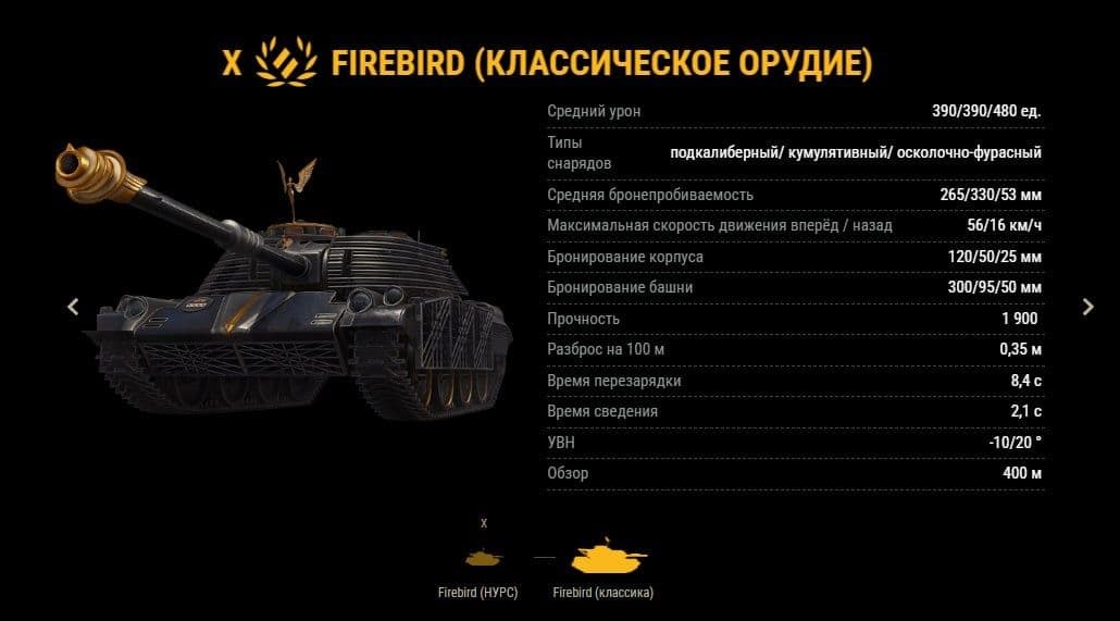 Купить Премиум Танк Firebird для Мир Танков